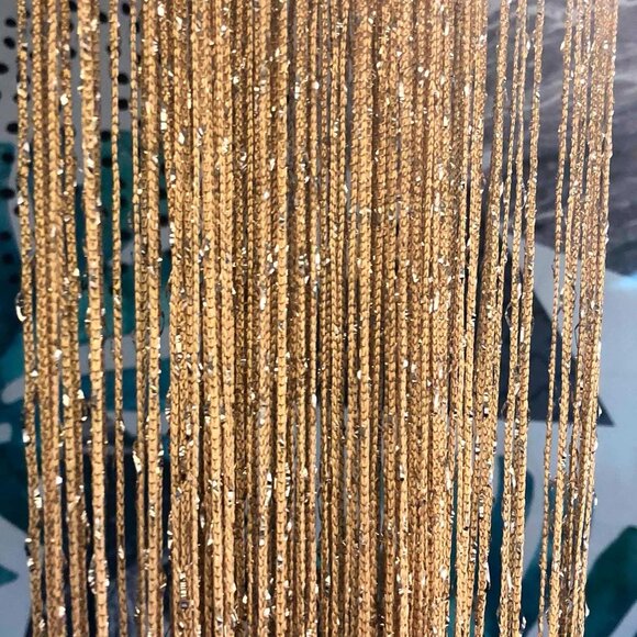 2 Pack of 39x79 Inch Beaded String Curtains - Elegant Champagne Room Dividers - Picture 4 of 7